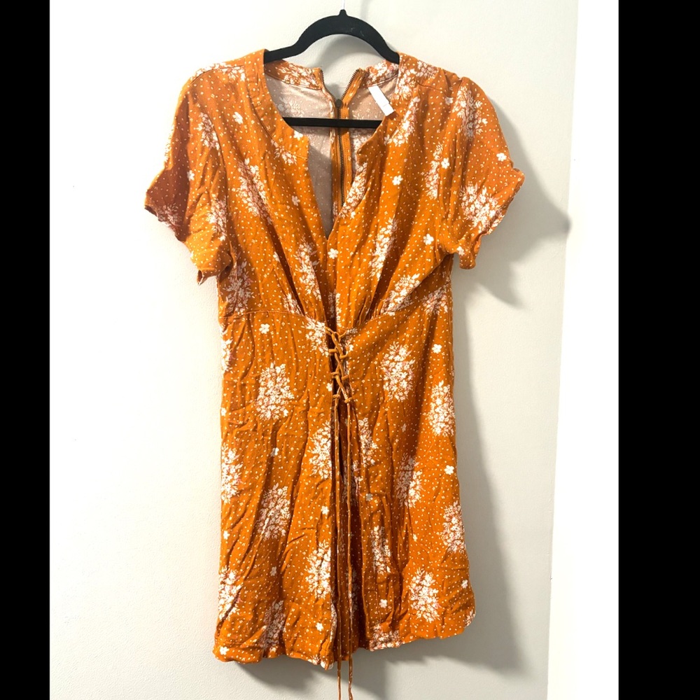Xhilaration orange floral dress